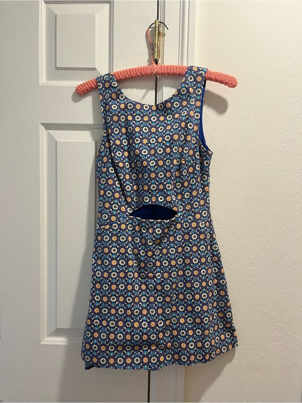 Zara Trafaluc Floral Geometric Cutout Romper